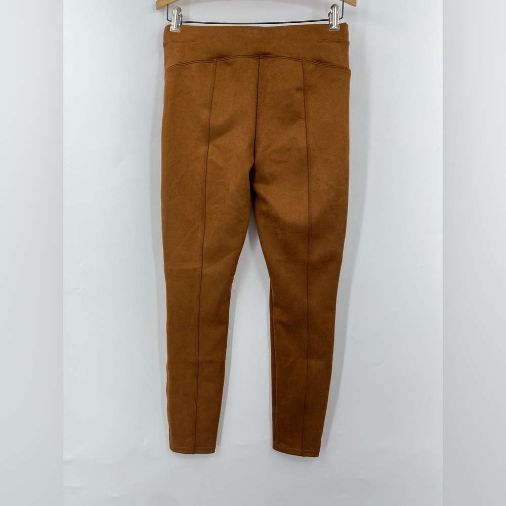 NWOT Spanx M Faux Suede Highwaist Leggings 0339 Rich Caramel medium brown - Picture 5 of 12